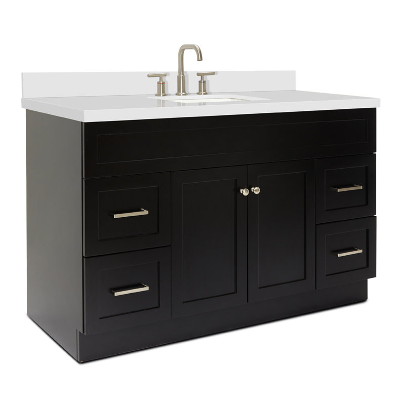 Hamlet 55" Single Bathroom Vanity Set, Black