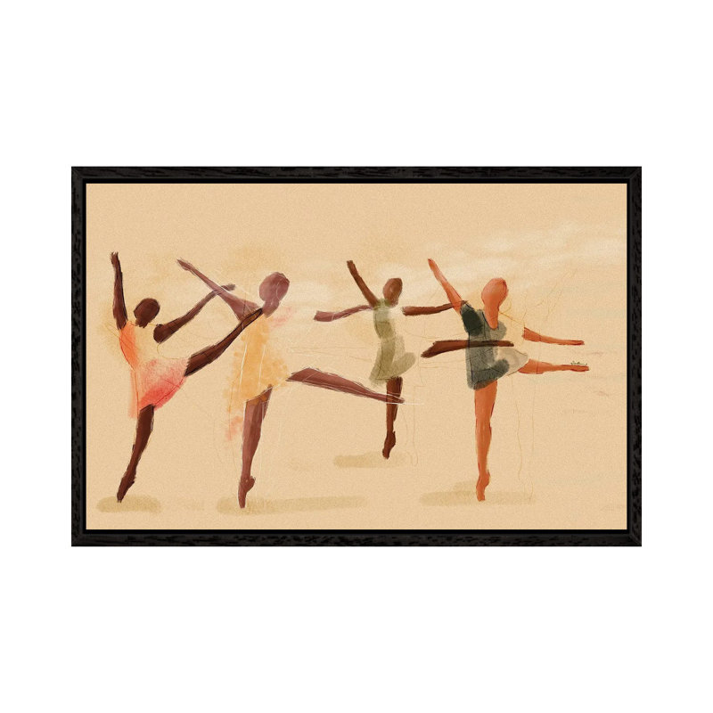 On Pointe by DeeLashee - Print on Canvas, 66.04 cm H x 45.72 cm W, Black Framed