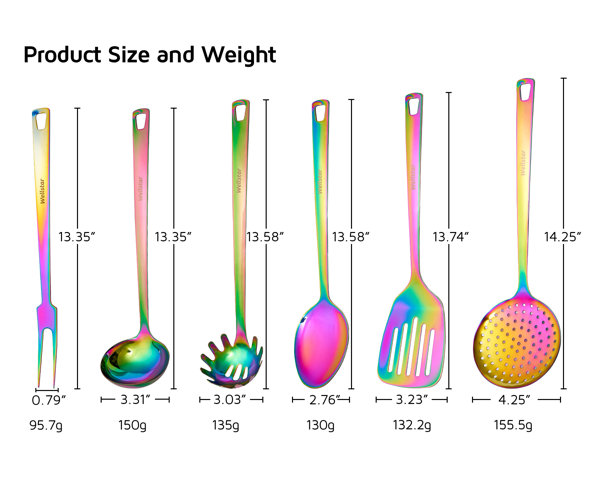 Farberware 5-Piece Iridescent Tool and Gadget Set, Multicolor