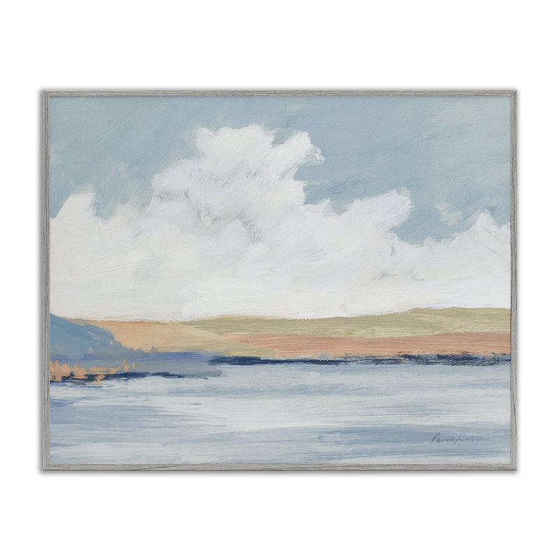 «Pastel River Landscape», art numérique par Pamela Munger, Estampe numérique Farmhouse, H 16 po x l 20 po