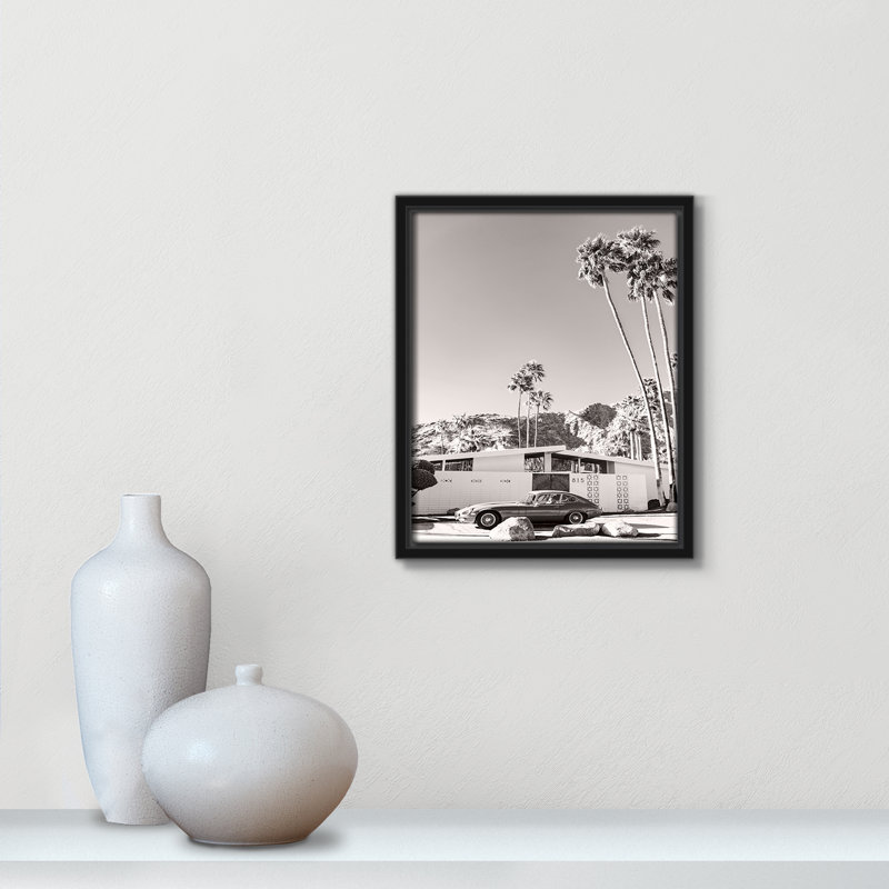 Palm Springs Ride; Imprimé par Young, H 11,5 po x l 9,5 po, Cadre flottant noir