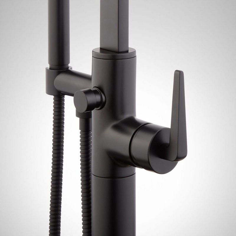 Robinet de baignoire Drea avec inverseur intégré, Noir mat