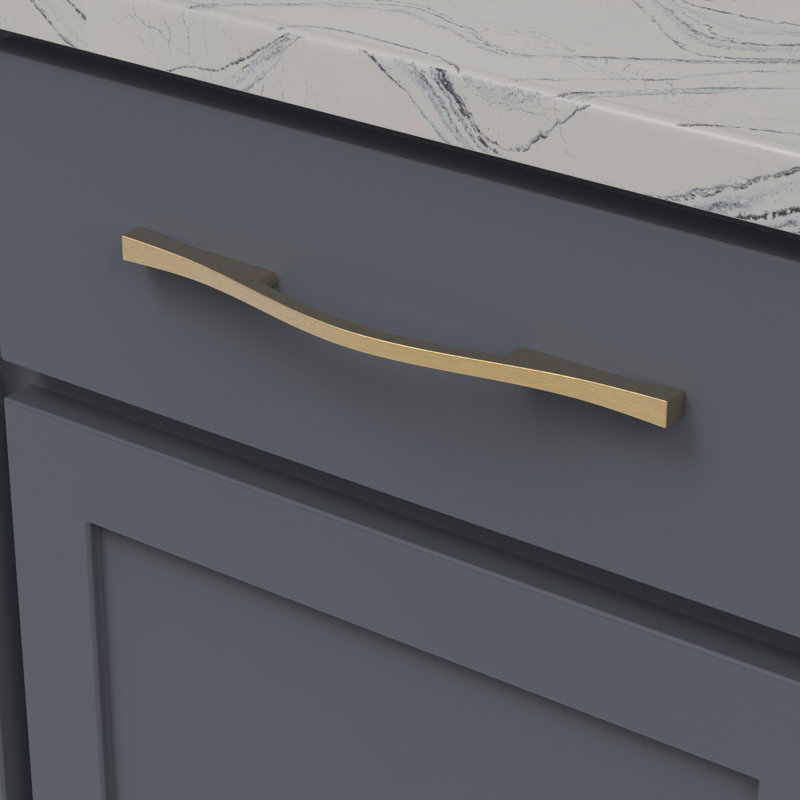Emerge Bar / Handle Pull, Brushed Golden Brass