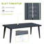 Ensemble de meubles de patio 4 pièces, ensemble de conversation en aluminium, ensemble de canapé de jardin avec fauteuils, causeuse, table basse centrale et coussins