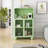 Storage Cabinet, Bathroom Floor Cabinet with Glass Door and Shelves,  Freestanding Display-1062663604