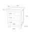 Ian 45cm W Solid + Manufactured Wood Bedside Table