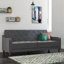Small Double 207cm Velvet Futon Sofa-73566527