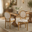 Chaise de salle à manger en bois massif de style français avec garniture cloutée (ensemble de 2)-1639041644