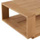 Shay 48" Outdoor Coffee Table In Oiled Eucalyptus