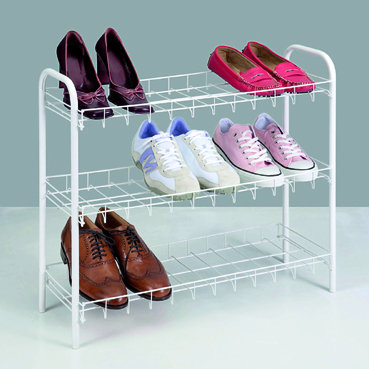 9 Pair Flip Down Shoe Storage, White