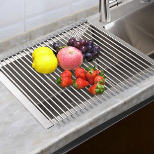 Multipurpose Dishwasher Safe Food Defrost Silicone Coated Foldable Roll up  Stainless Steel Dish Drying Grid Rack Mat Plate with Square Pipes - China Drying  Rack and Drain Rack price