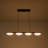 4 - Light Walnut Wood Grain Led Linear Island Pendant