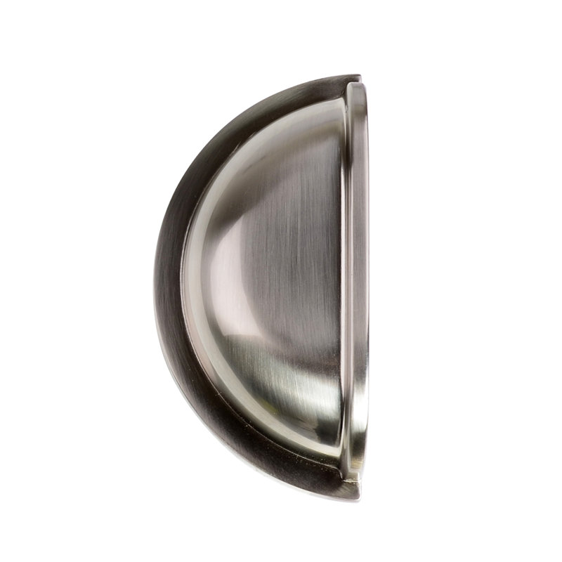 Satin Nickel Modern Traditional Cup Drawer Pulls 10-Pack