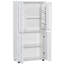 Armoire de rangement pour salle de bain avec 4 portes et tablettes réglables, blanc - Votre est toujours prête à être utilisée