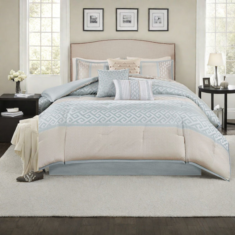 Ensembles de literie de luxe, polyester très grand californien jacquard confort moderne