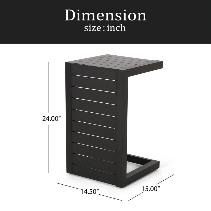 C-shaped Table, Black