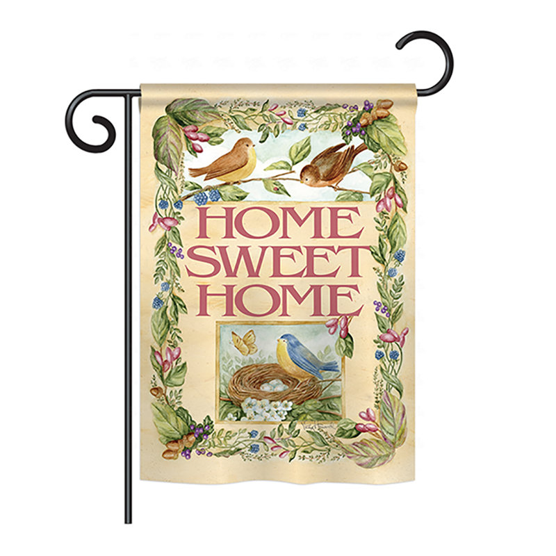 Drapeau de maison / jardin en polyester 2 faces Tessanne, H 18,5 po x l 13 po