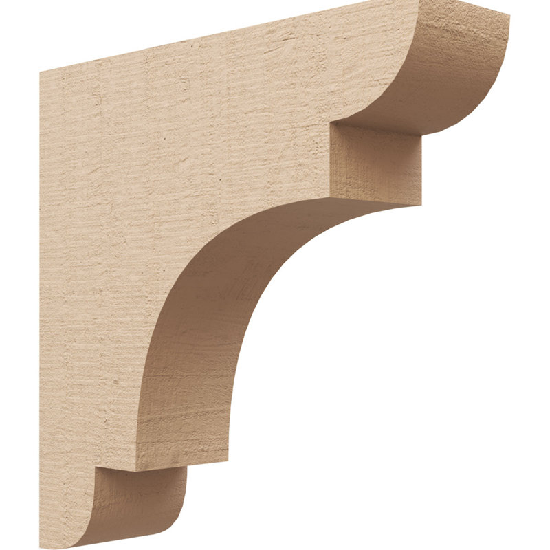 New Brighton cèdre brut grain de bois TimberThane Corbel, apprêté brun clair, H 16 po x l 4 po x P 16 po