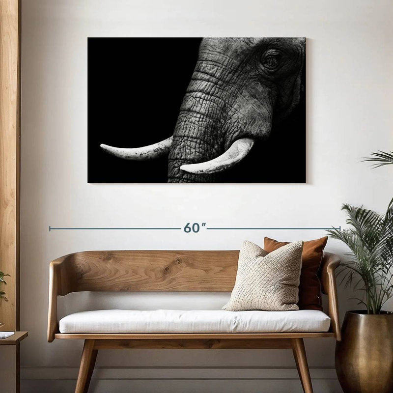 Brampt Elephant Close Up, 30" H x 45" W