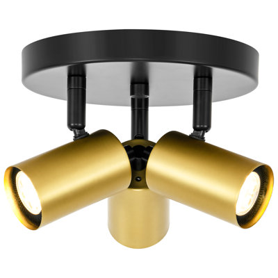 3-Light Adjustable LED Semi Flush Ceiling Spotlight