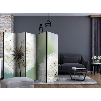 Hamlig 225cm W x 172cm H 5 - Panel Solid Wood Folding Room Divider