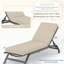 Coussin de chaise longue d'extérieur - Résistant aux intempéries, réversible, confort moelleux-57415038-57415024