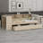Platform Bed With Storage Shelves, Drawers, Charging Station And Upholstered Headboard-914610041-914610040