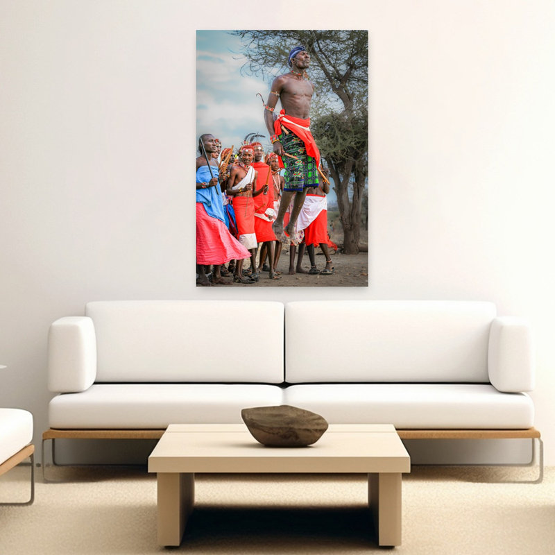Reproduction d'art mural africain, 60" H x 40" W