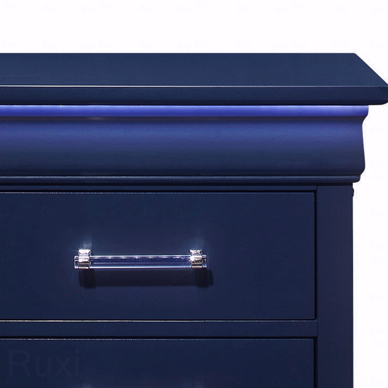 Table de chevet avec DEL, Bleu