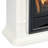 ProCom Dual Fuel Ventless Gas Fireplace System With Corner Combo Mantel - 10,000 BTU, T-Stat Control, Antique White Finish - Model# FS100T-1-AW