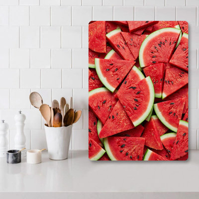 Tempered Glass Cutting Board, 7.9 x 11.8 inches | 100% Antibacterial, Easy-Clean Surface, Non-Slip Silicone Feet | Perfect for Food Prep & Serving, Durable & Stylish Kitchen Essential, Not Dishwasher Safe