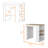 Kitchen Island, Counter Height Table Top With 3-Side Shelf