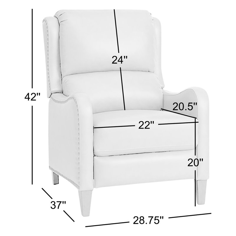 Fauteuils inclinables manuels Beecher Lima, Cuir fleur taupe