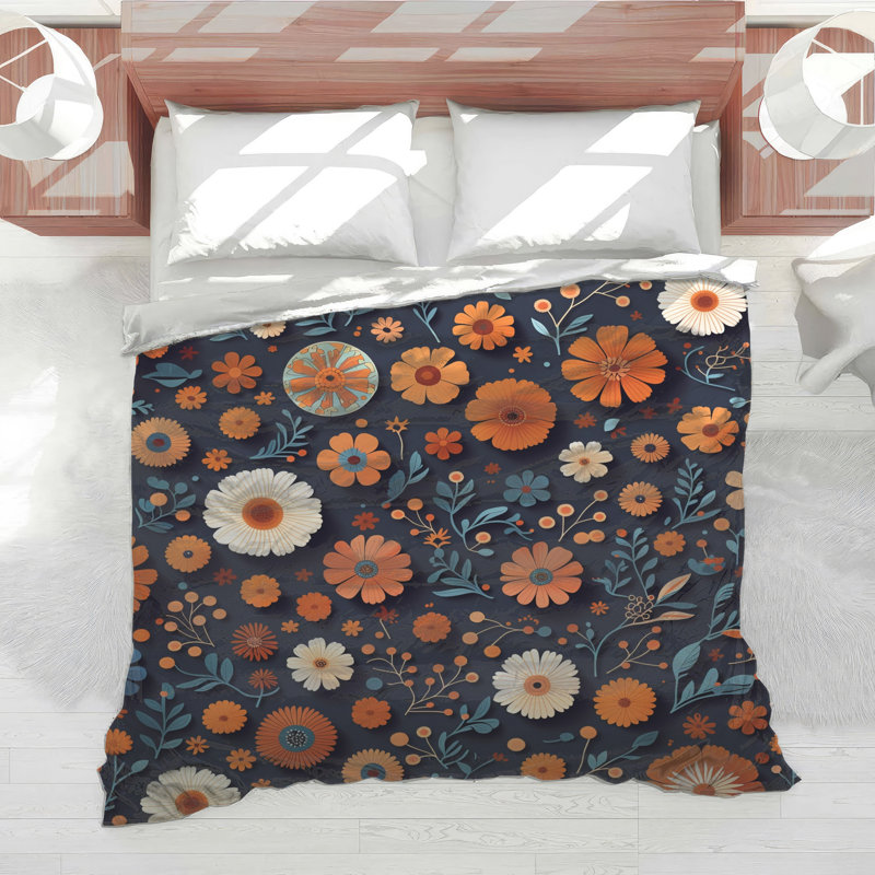 Floral Bedding Pattern Comforter Bohemian, Queen