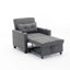 Fauteuil-lit convertible 3 en 1 de 34,26 po avec ports USB, dossier réglable, porte-gobelets et poches de rangement