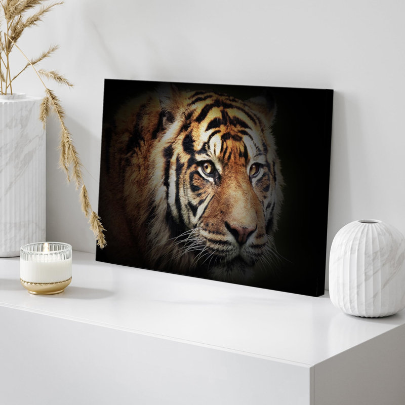 Animaux, tigre du Bengale, H 32 po x l 48 po x P 1,5 po, Toile tendue