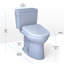 Toilette allongée deux pièces Drake 1,6 GPF avec chasse d'eau à haut rendement (siège inclus)
