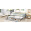 Lit plateforme simple avec lit gigogne et tiroir, fabrication en pin gris, créer un espace de rangement élégant et fonctionnel, maximiser l'attrait-1822798501