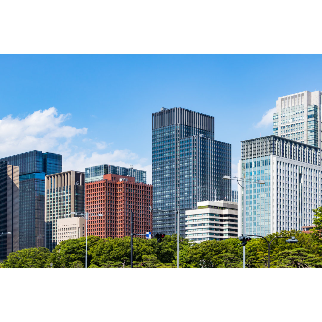 Tokio Bürogebäude von Moarave - Leinwandfoto