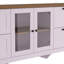 Armoire à chaussures horizontale 90,6 po avec 4 tiroirs et portes en verre