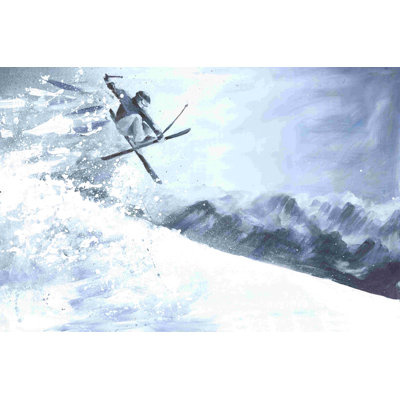 " Snow Skier Downhill " Painting Print