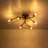 6-Light Sputnik Glass Globe Semi Flush Mount-665862774