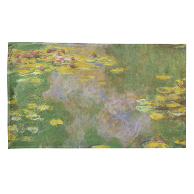 Serviette de thé reflection water lilies