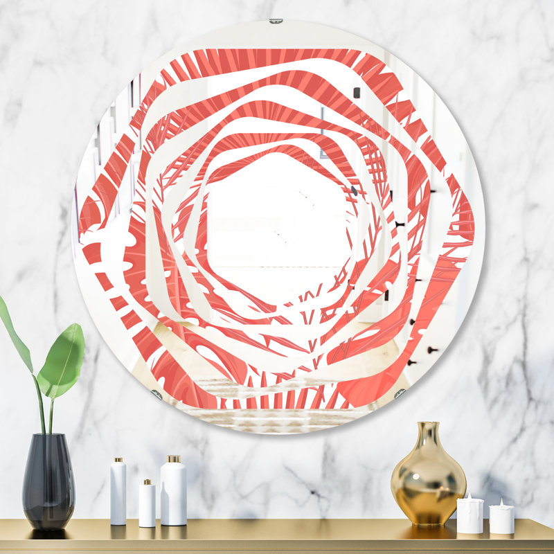 Miroir mural Foliage I Whirl Coastal, H 23,6 po x l 23,6 po