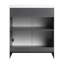 Meuble-lavabo contemporain 30 po, 2 portes à fermeture douce, contreplaqué blanc, lavabo non fourni blanc, non inclus-121098979