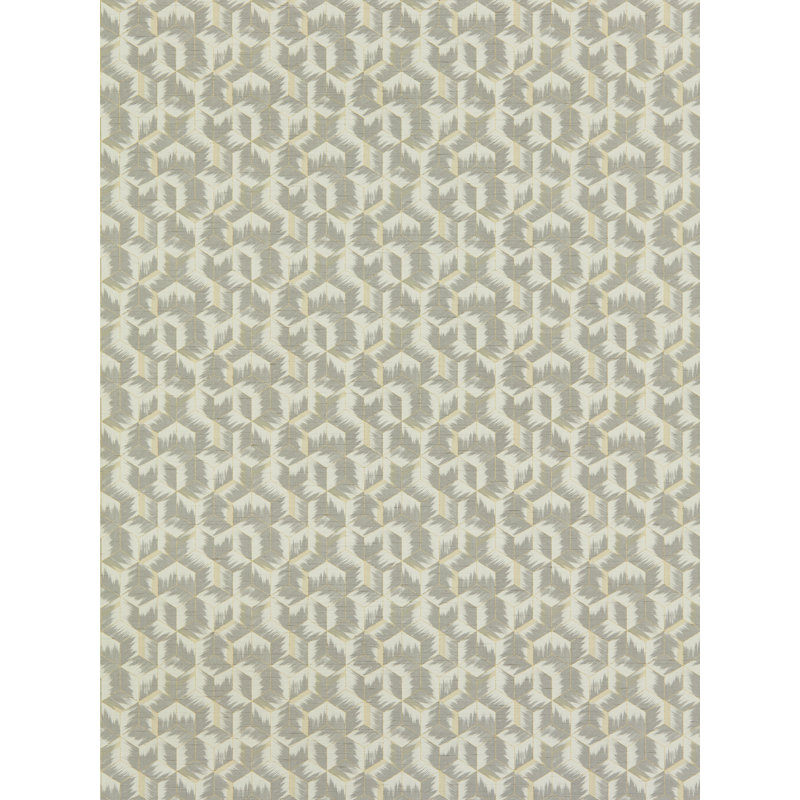 Tumbling Blocks Wallpaper, Faded Anthracite