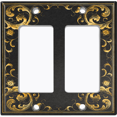 Patterned 2 - Gang Rocker Standard Wall Plate