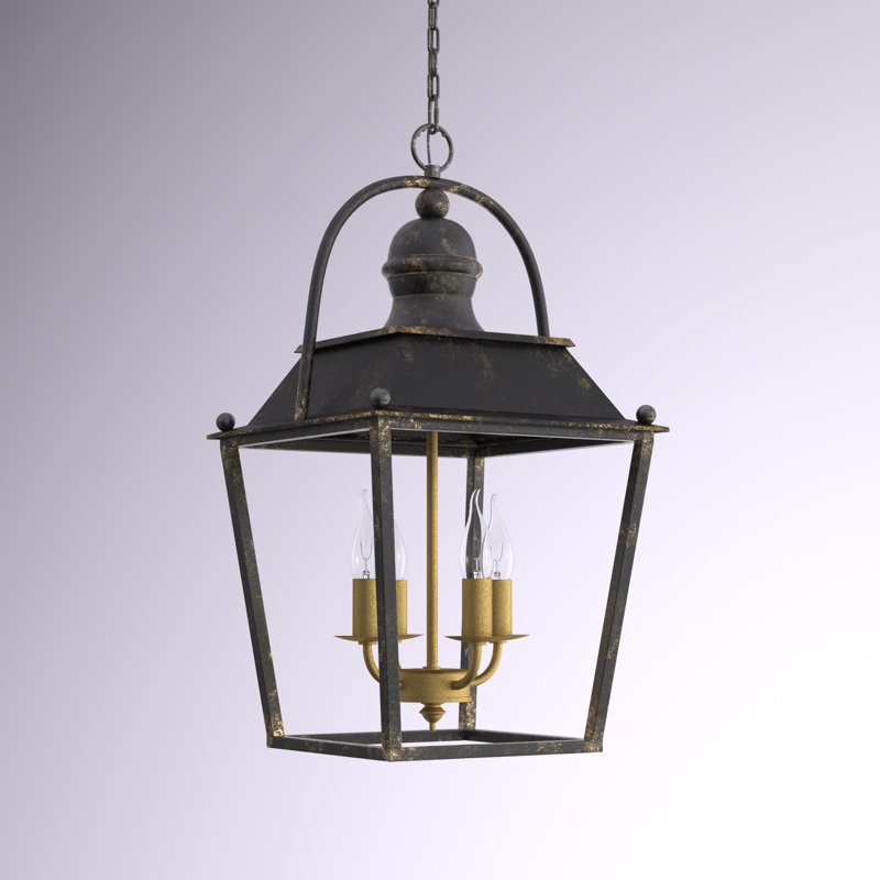 Alisina 4 - Light Steel Dimmable Lantern Geometric Chandelier