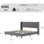 Velvet Upholstered Platform Bed Frame with Wingback Headboard & Wood Slats, 8" Under-Bed Storage, No Box Spring Needed for Bedroom-147594028-147594197
