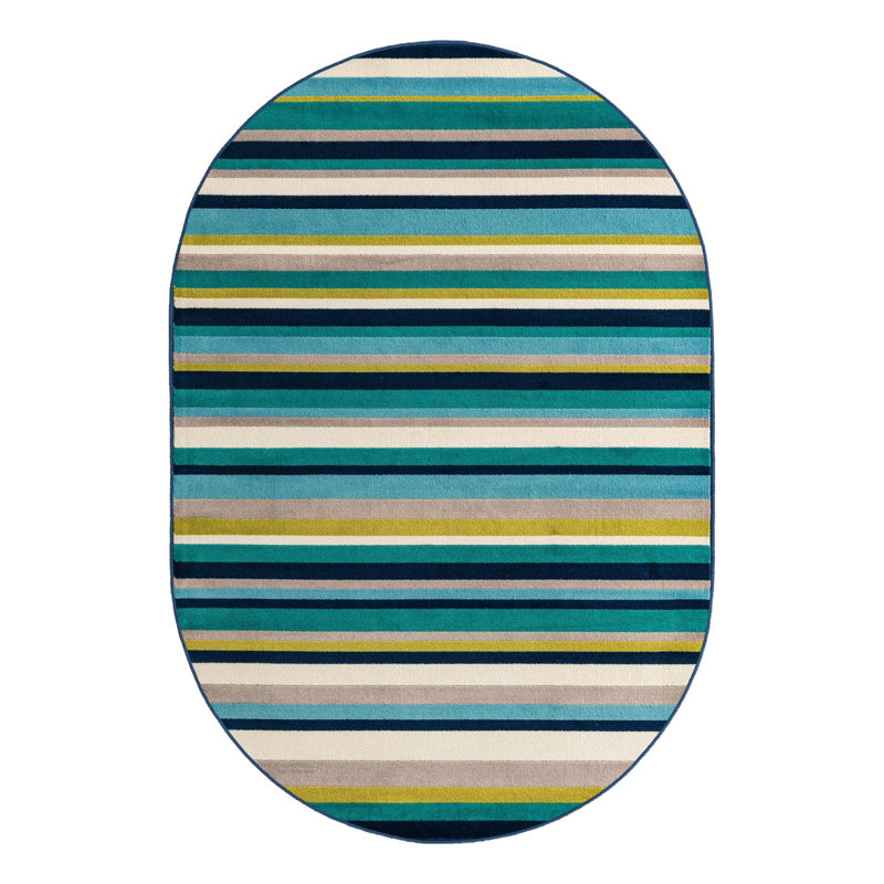 Analiese Striped Indoor Rug, Oval 4' x 6'